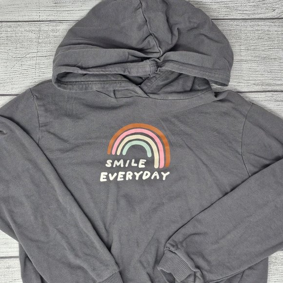 H&M Girls Printed Rainbow Hoodie Size 5T - Picture 1 of 4